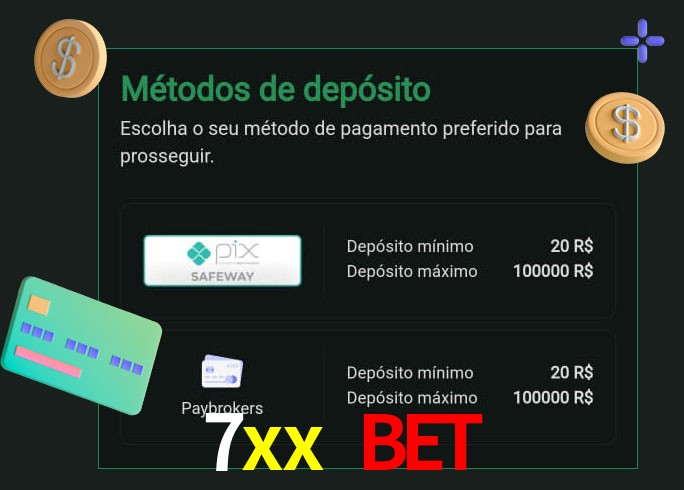 O cassino 7xx bet oferece uma grande variedade de métodos de pagamento